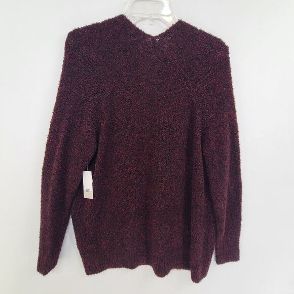BP NWT Oversized Knit Cardigan Sweater Burgandy Size M Academia Cozy Core - Picture 4 of 8